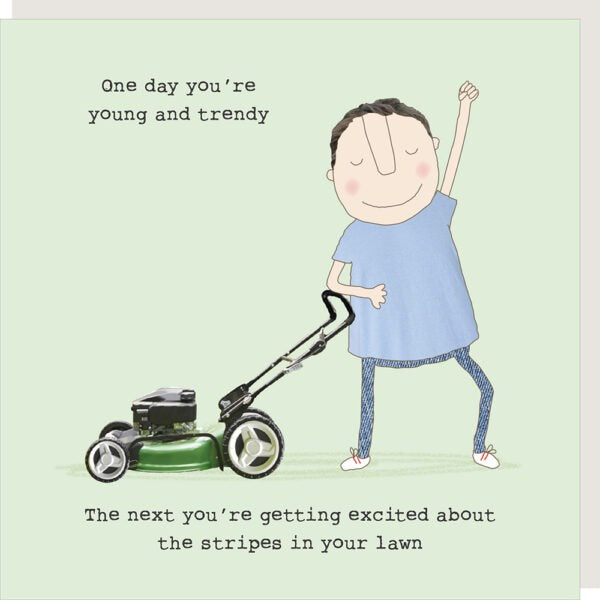 Male Card: Young & Trendy LAWN STRIPES Funny - Rosie Made a Thing