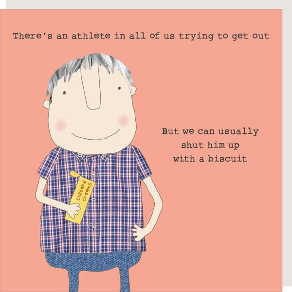 Male Card: ATHLETE Funny - Rosie Made a Thing