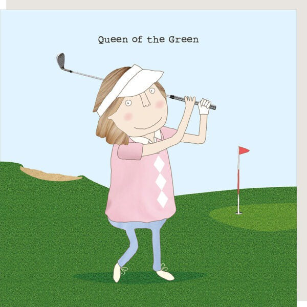 Card: GREEN QUEEN golf Funny  - Rosie Made A Thing