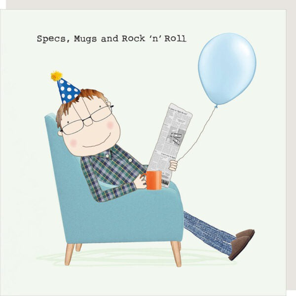 Birthday Card: ROCK N ROLL Funny  - Rosie Made A Thing
