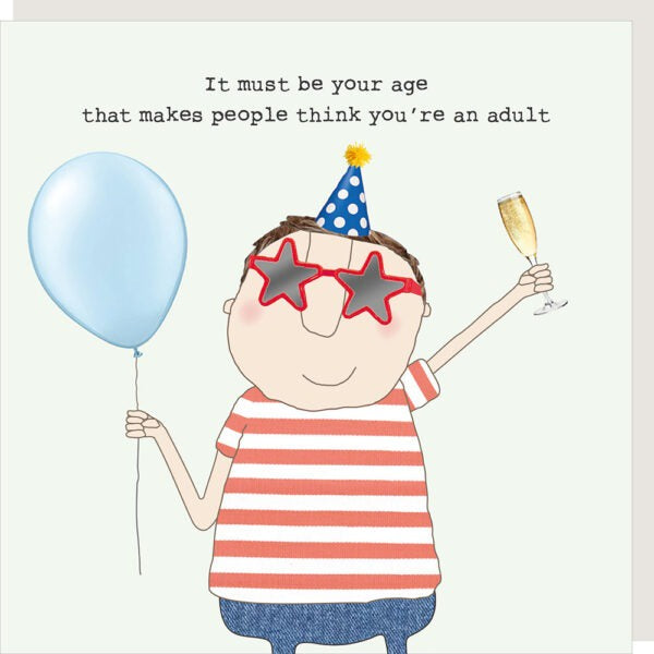 Male Birthday Card: ADULT Funny  - Rosie Made A Thing