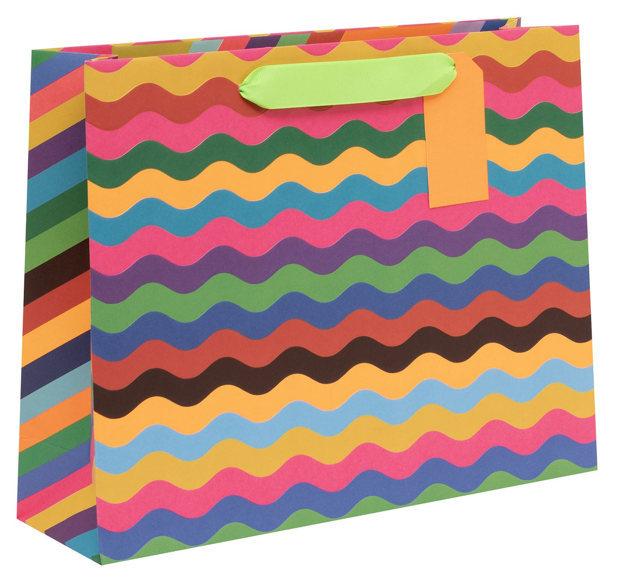 Gift Bag: Large Landscape Mega Ric Rac - Multicolour - Paper Salad