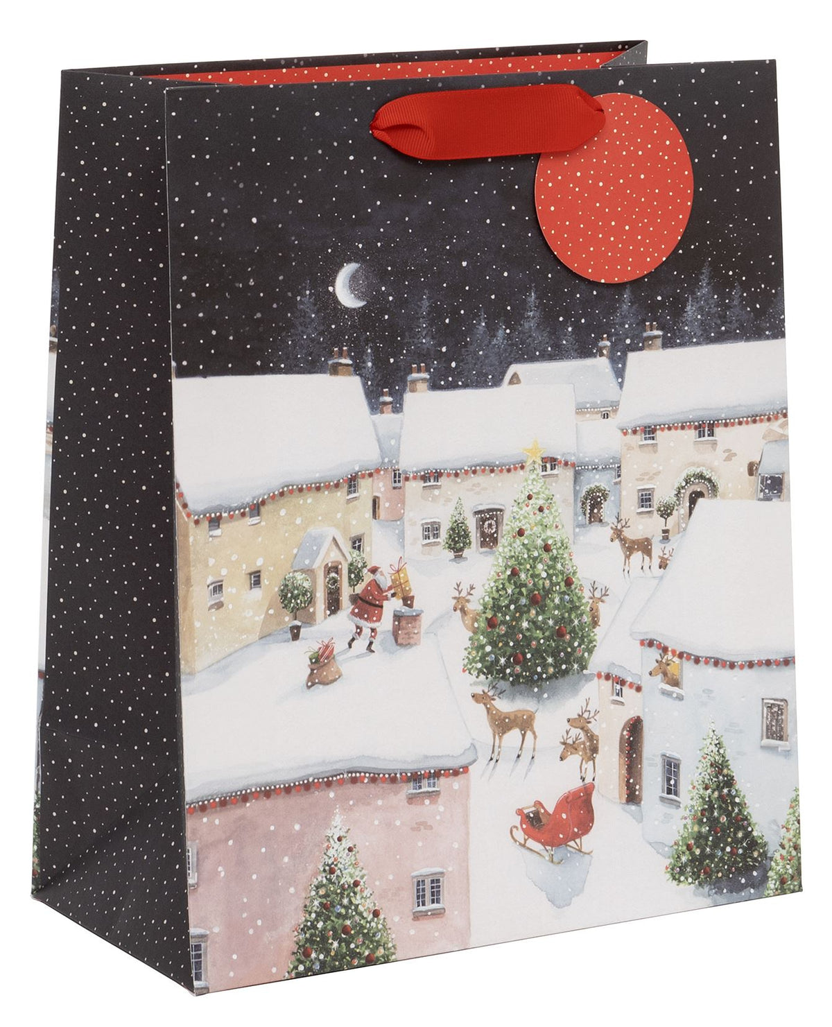 Gift Bag: Large Santa's Delivery CHRISTMAS  - Navy - Glick