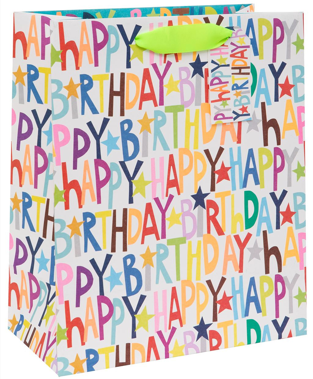 Gift Bag: Large Happy Birthday Brights - Multicolour - Paper Salad