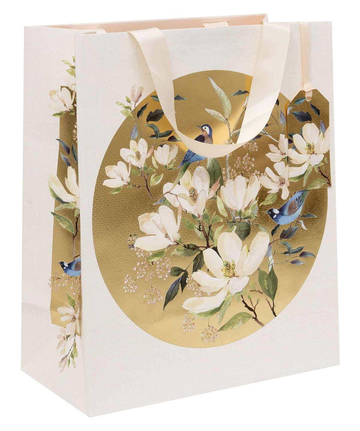 Gift Bag: Large Gilded Magnolia - Gold - Glick