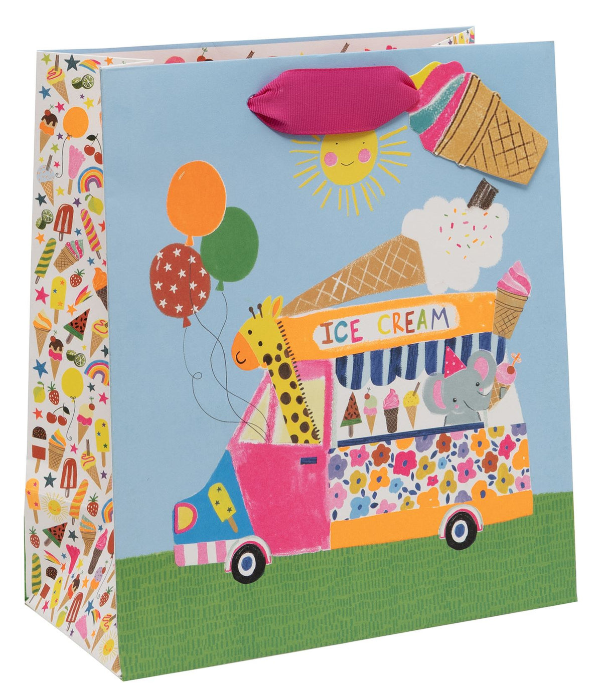 Gift Bag: Medium Icecream Van - Multicoloured - Paper Salad