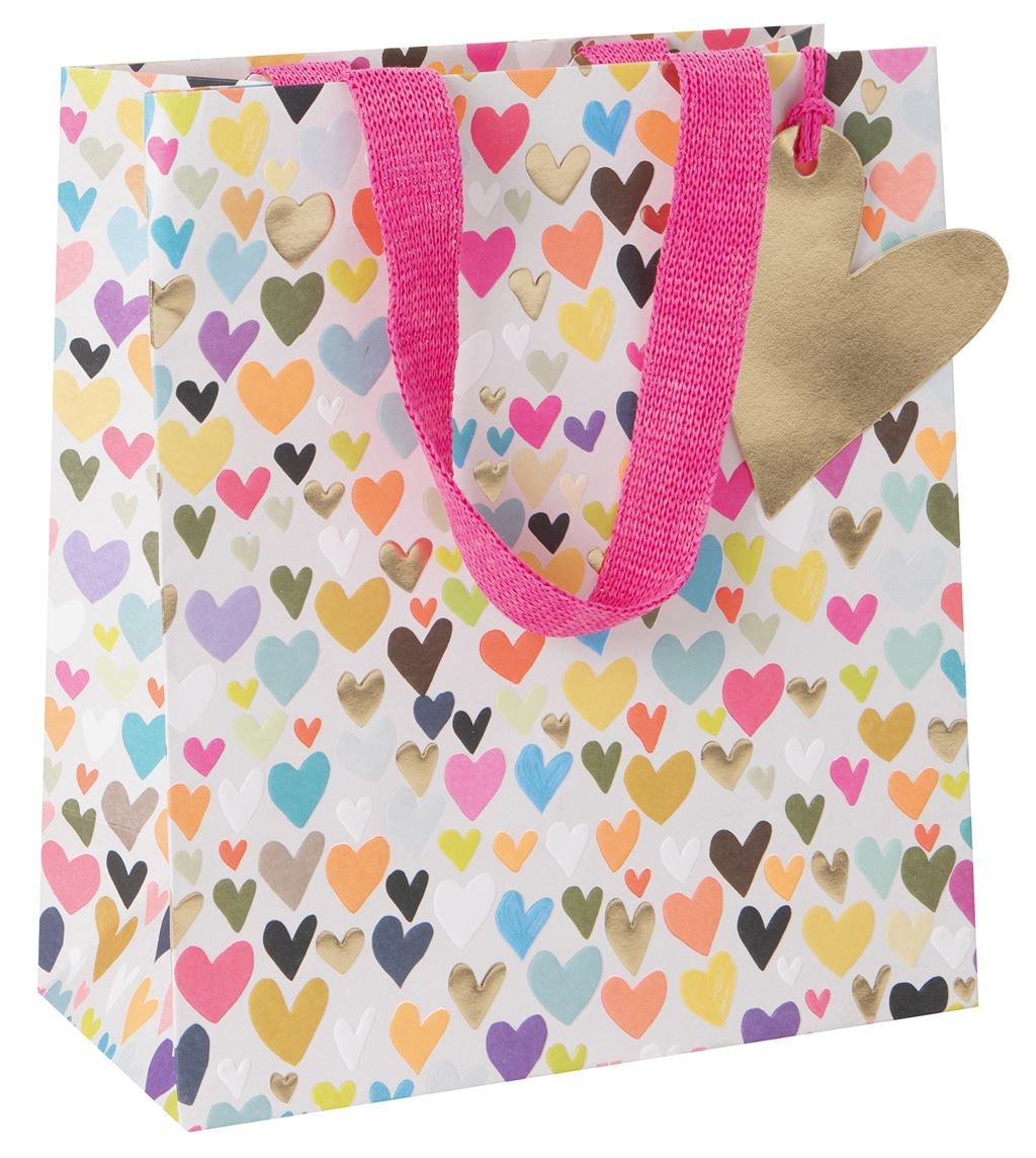 Gift Bag: Medium Birthday Besotted Hearts - Multi - Paper Salad