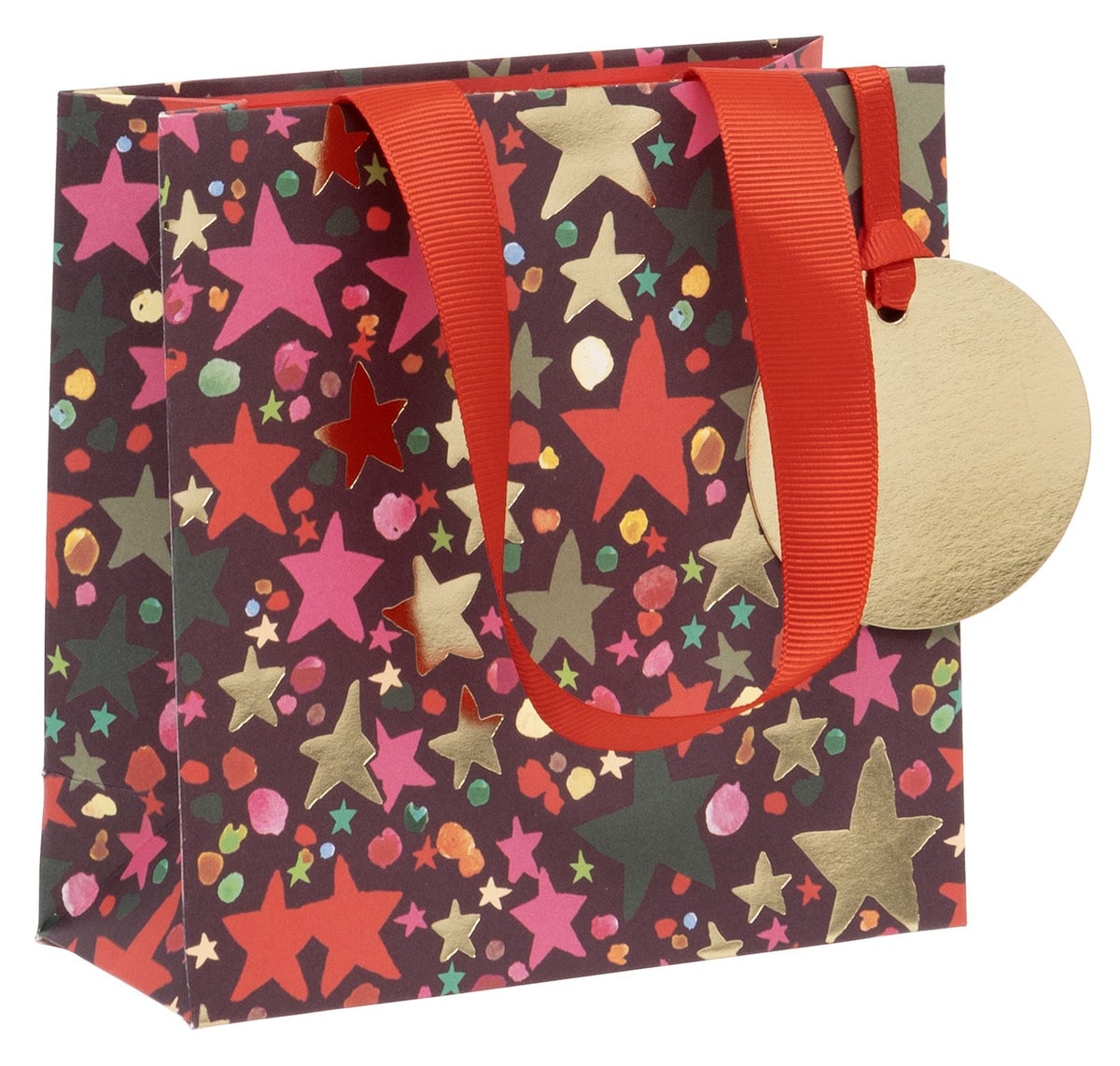 Gift Bag: Small Star Light Star Bright CHRISTMAS  - Pink - Glick
