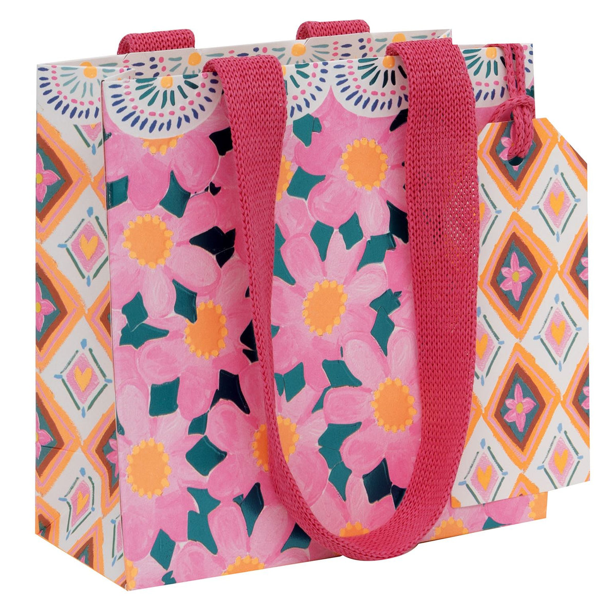 Gift Bag: Small Floral Fusion - Pinks -  Paper Salad