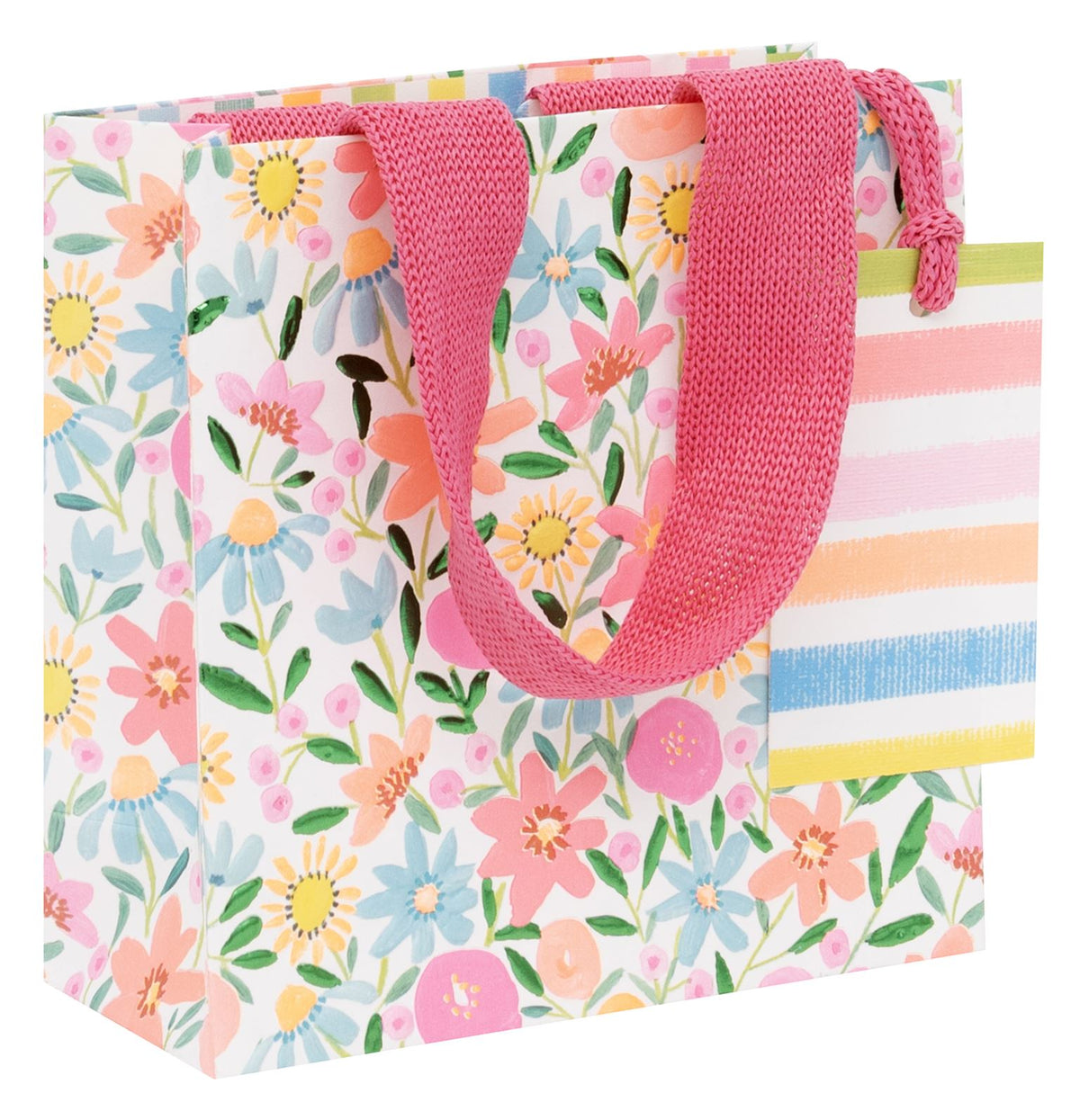 Gift Bag: Small Blazing Blooms Pink Brights - Multicolour - Glick