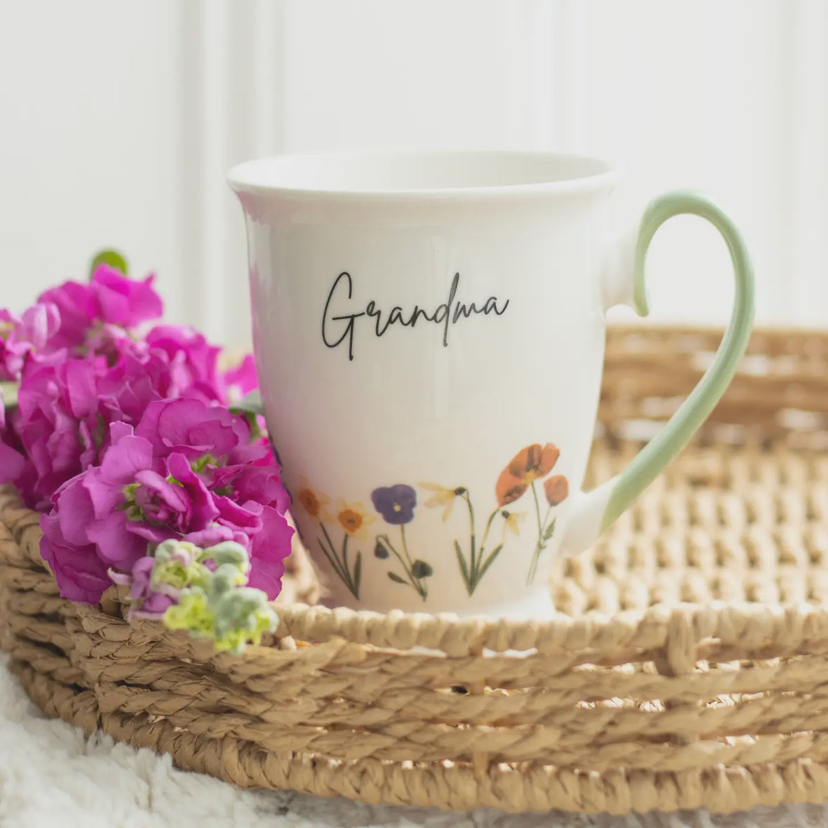 Mug: Ceramic Grandma Wildflower - Pastel - Something Different