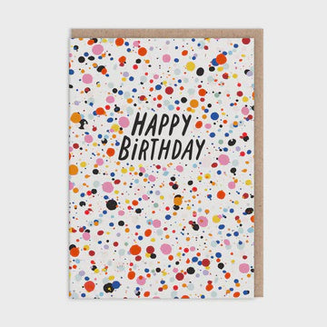 Birthday  Card: Neon  Happy Splatter Hartland Brooklyn - Ohh Deer