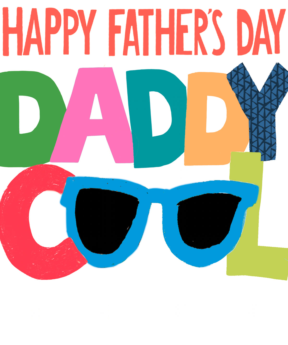 Fathers Day Card: Daddy Cool - Neon - Paper Salad