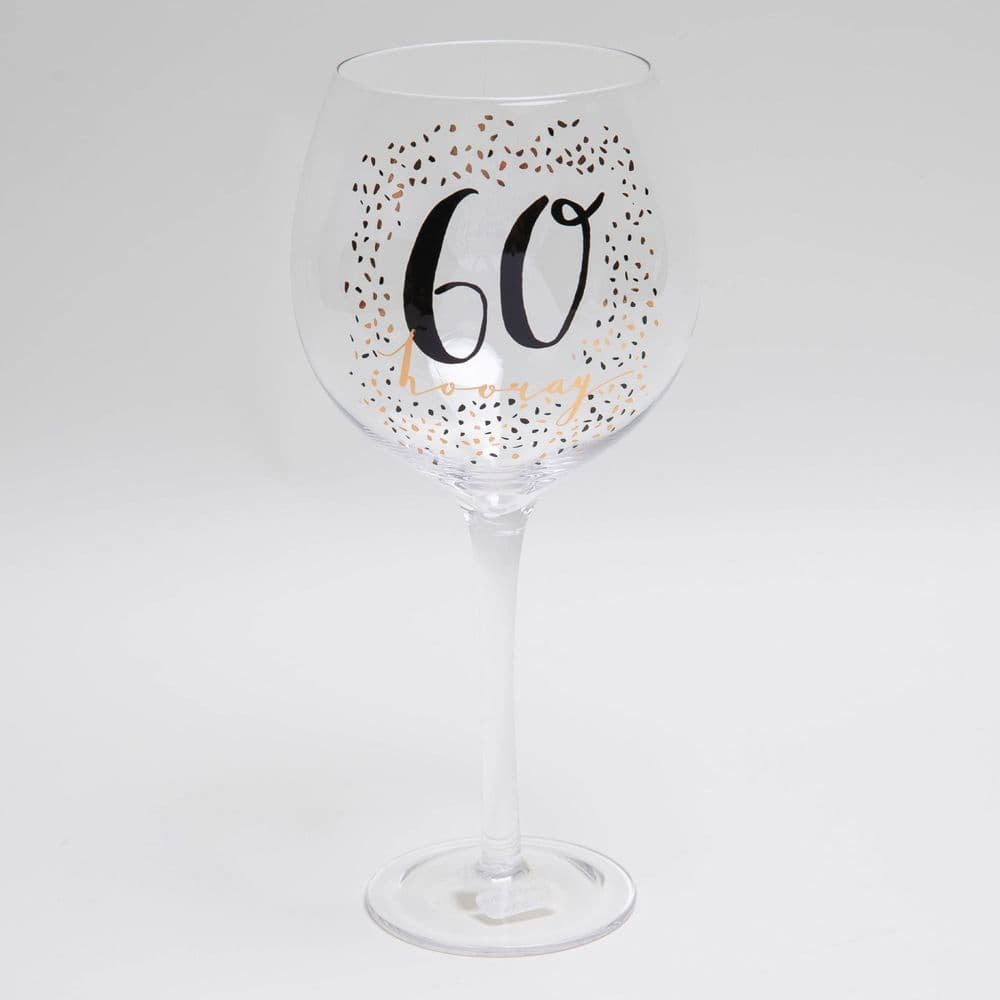 Gin Glass: Age 60 Birthday - Gold - Hotchpotch