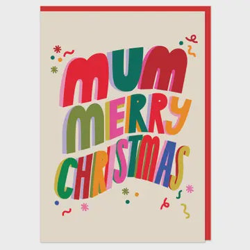 Christmas Card: Mum Merry Christmas -  - Raspberry Blossom