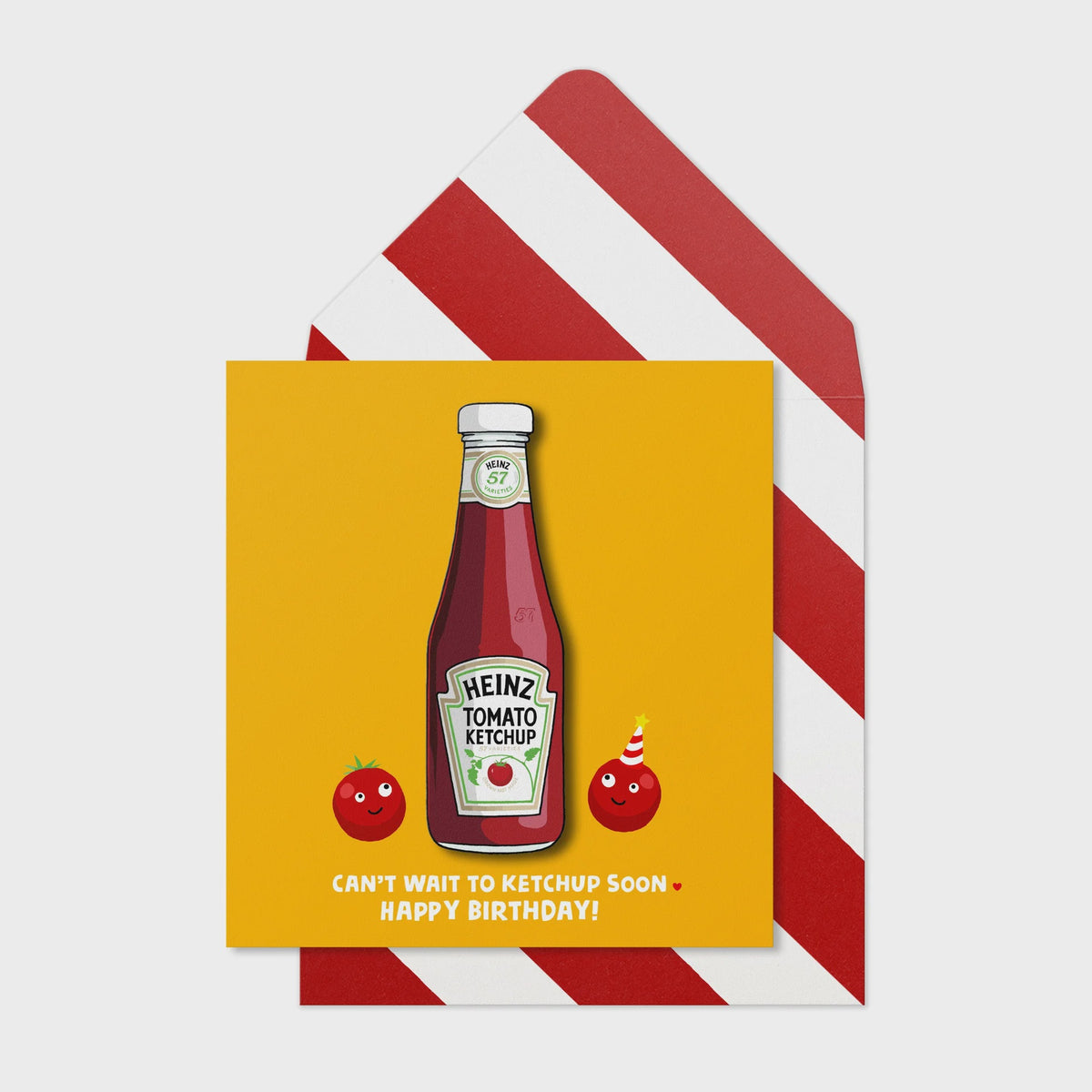 Birthday Card: 3D Happy Birthday Ketchup Soon - Tache