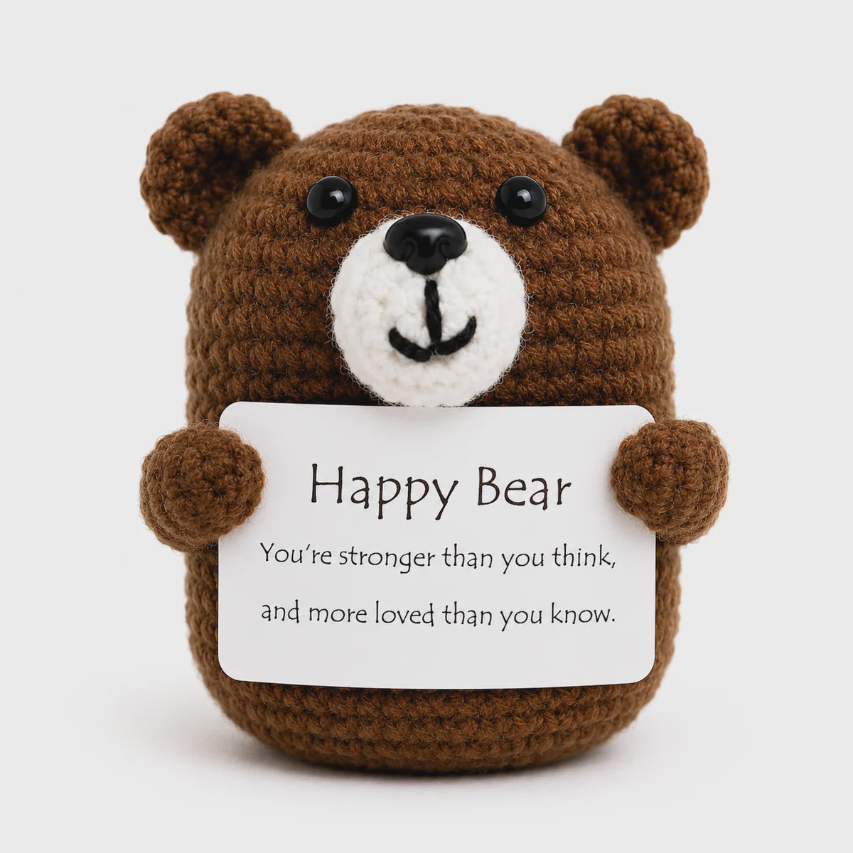 Positivity Crochet Gift: Small - Happy Bear - The Happy Fruit and Veg Farm