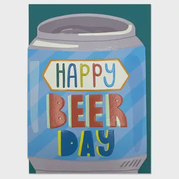 Male Card: Happy Beer Day Bright - Multicolour - Raspberry Blossom