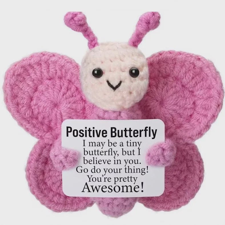 Positivity Crochet Gift: Small - Happy Butterfly - The Happy Fruit and Veg Farm