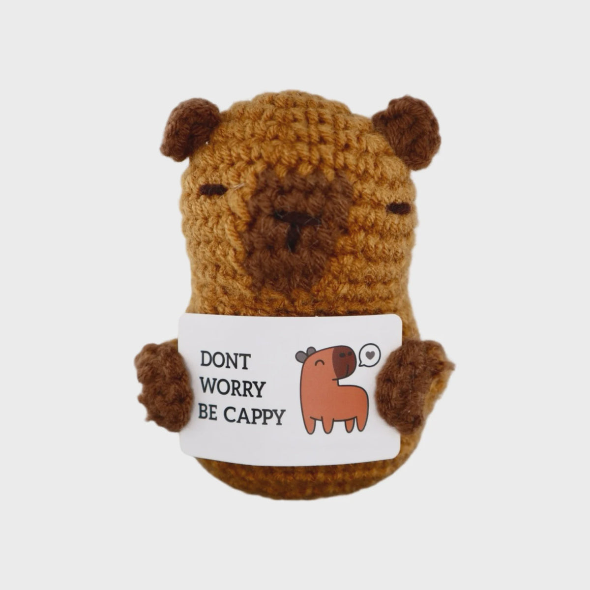 Positivity Crochet Gift: Small - Happy Cappybara 2 - The Happy Fruit and Veg Farm