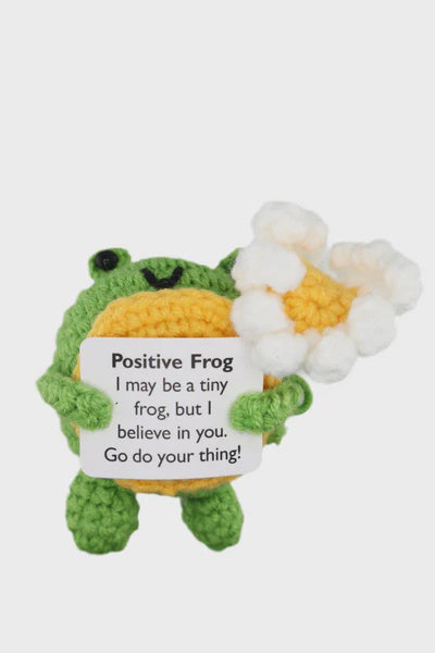 Positivity Crochet Gift:  Small - Happy Frog - The Happy Fruit and Veg Farm