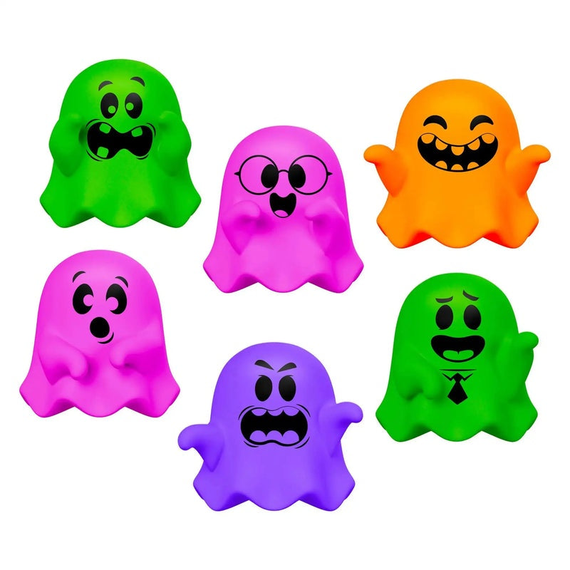 Stress Ball: Glowy Ghost Fidget Toy Individual - Glow In The Dark - Assorted Colours