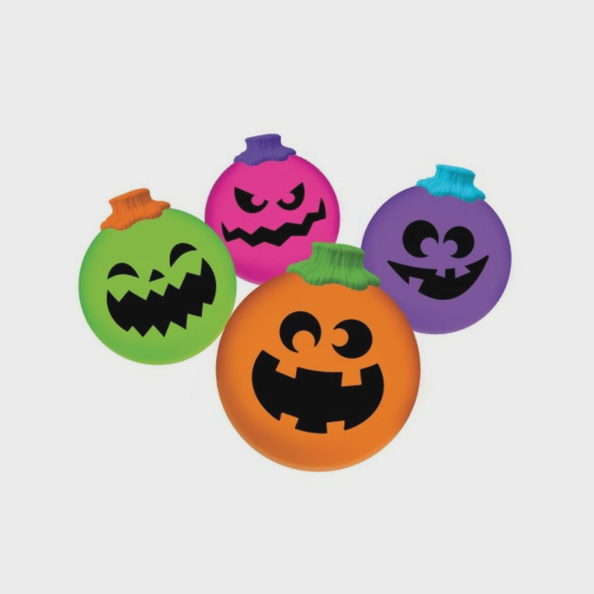 Stress Ball: Jack Glow Lantern Fidget Toy Individual - Glow In The Dark - Assorted Colours
