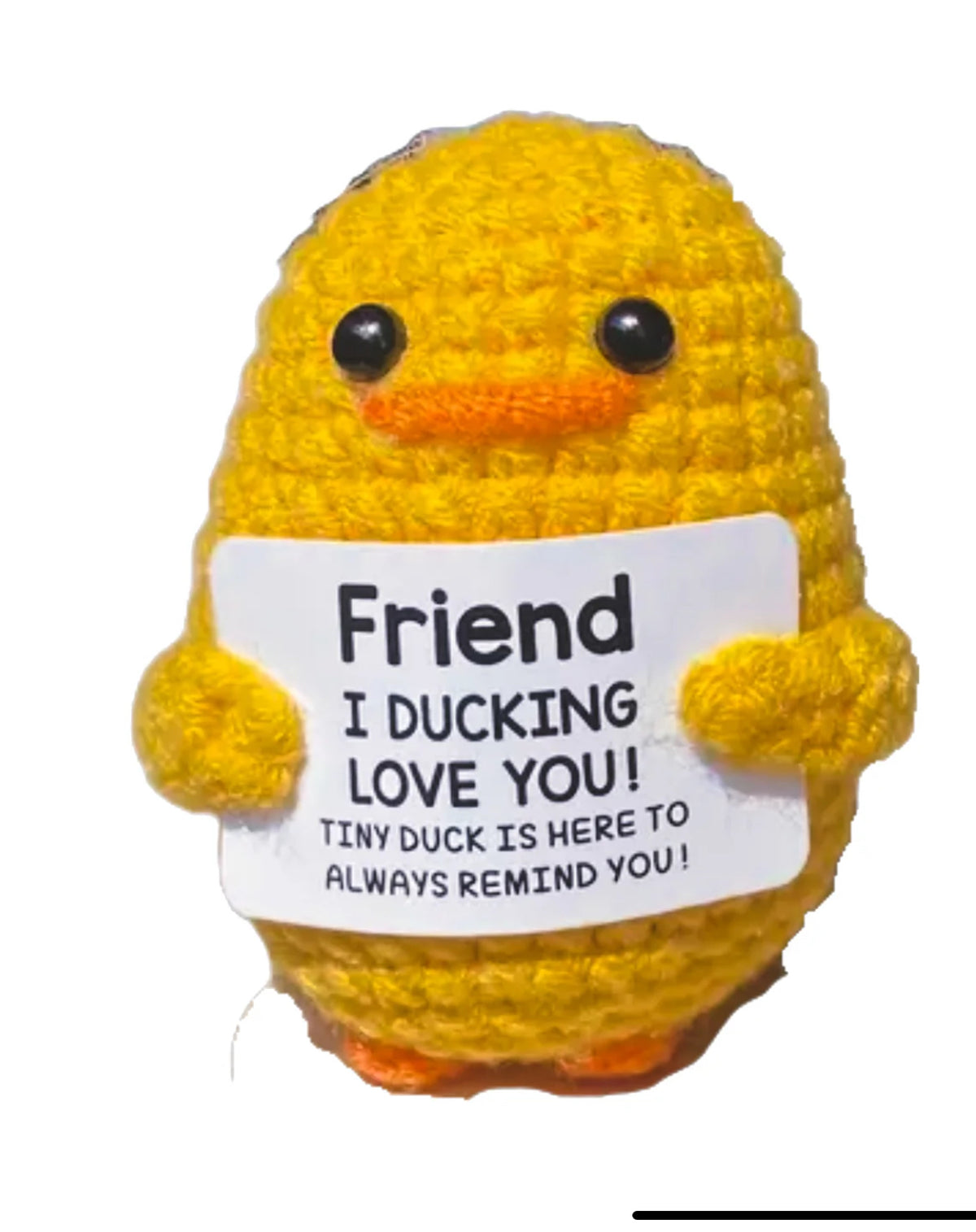 Positivity Crochet Gift:  Small - Friend Duck - The Happy Fruit and Veg Farm