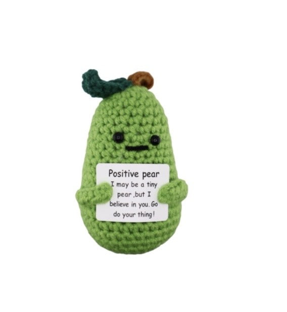 Positivity Crochet Gift: Small - Positive Pear - The Happy Fruit and Veg Farm