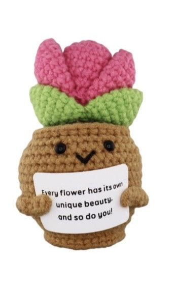 Positivity Crochet Gift: Small - Positive Rose - The Happy Fruit and Veg Farm
