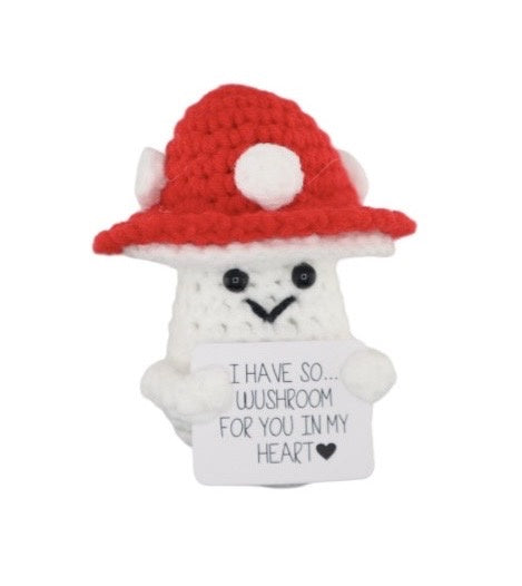 Positivity Crochet Gift: Small - Positive Mushroom - The Happy Fruit and Veg Farm