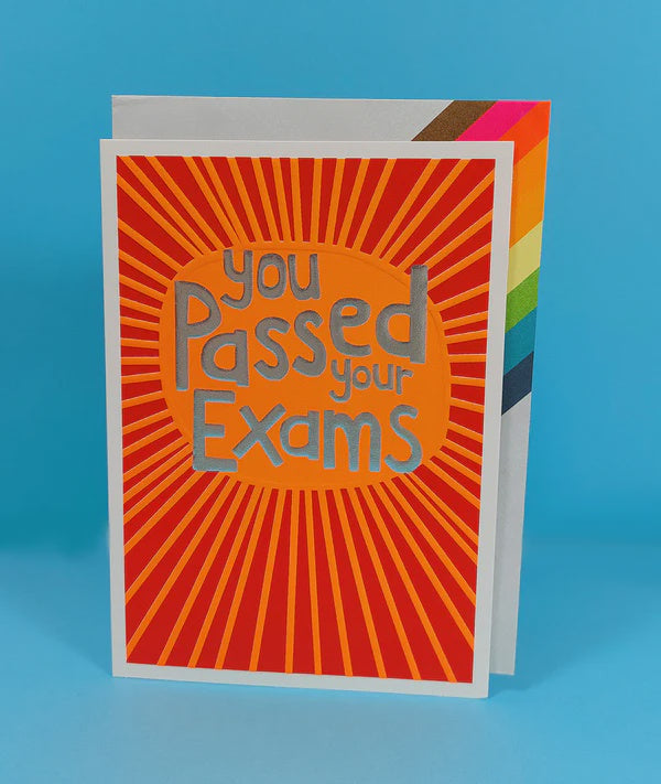 Well Done Exam Results Card: Sunburst - Neon - Paper Salad