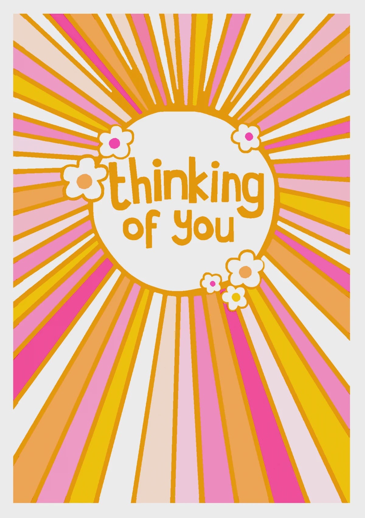 Sympathy Card: Thinking Of You  - Neon - Paper Salad