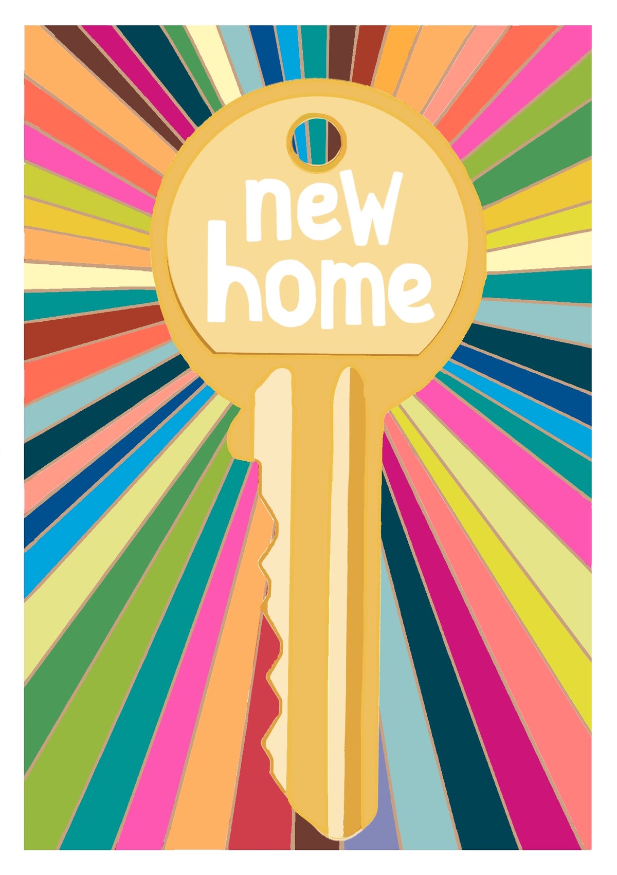 New Home Card: Bright Foil Key Beams - Paper Salad