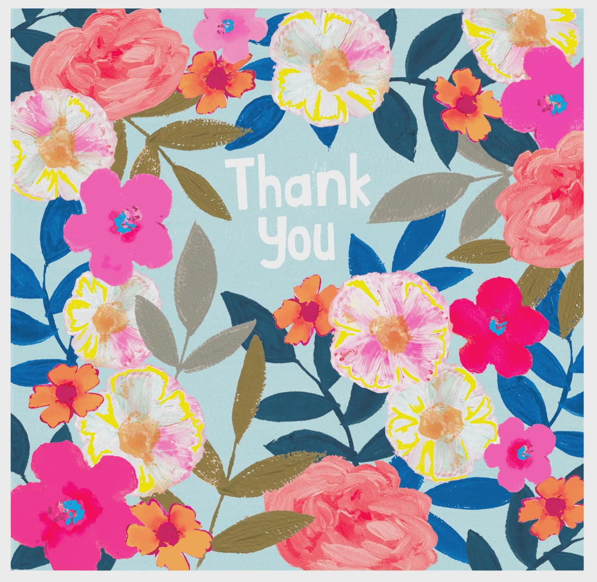 Thank You Card: Big Flowers - Paper Salad