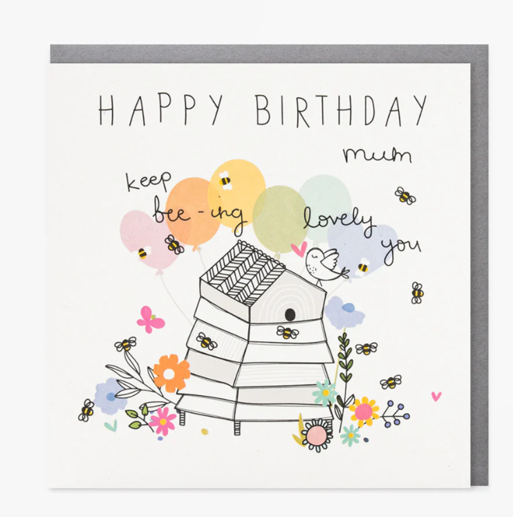 Mum Card: Balloons Beehive - Belly Button Designs