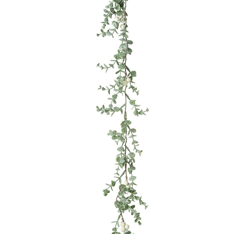 Christmas Garland: Faux Foliage Natural Eucalyutus 120cm - Green