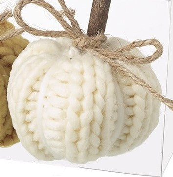 Autumn Ornament: Wool Knitted Small - Cream - XMAS - Heaven Sends