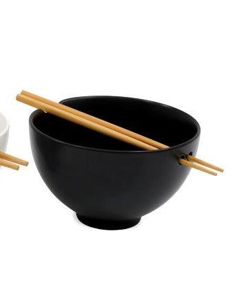 Noodle Bowl: Dolomite Bamboo Chopsticks - Black: Maison Rustic