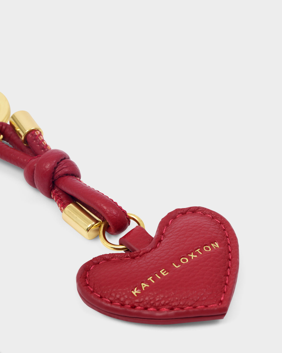 Boxed Keyring: Soft Vegan Leather - KEY TO MY HEART - Red- Katie Loxton