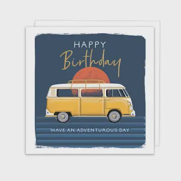 Male Birthday Card:  Van Outdoors Adventure Embossed - Rosanna Rossi