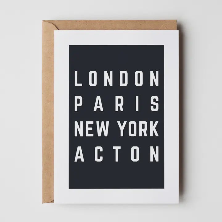 New Home Card: London, Paris, New York, Wokingham - Timmy Loves