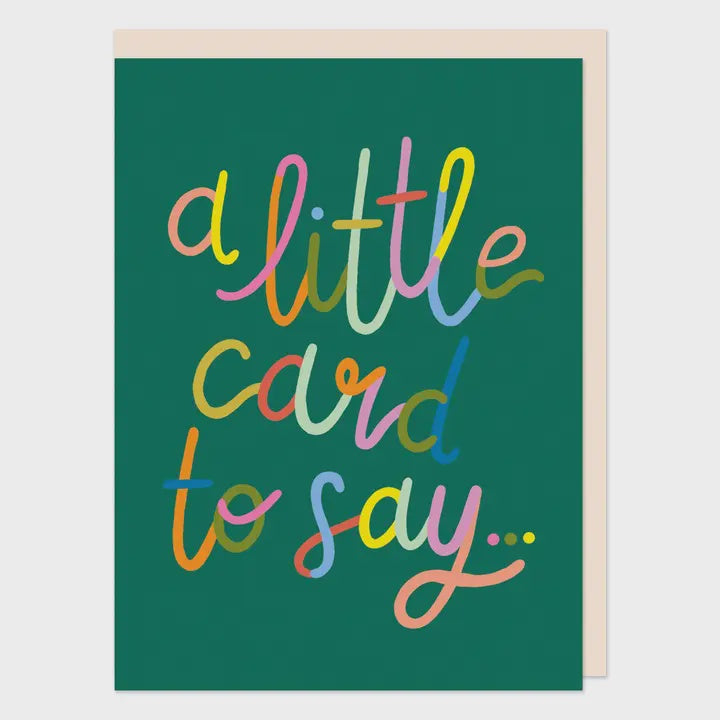 Blank Card: A Little Card to Say - Multicolour - Raspberry Blossom