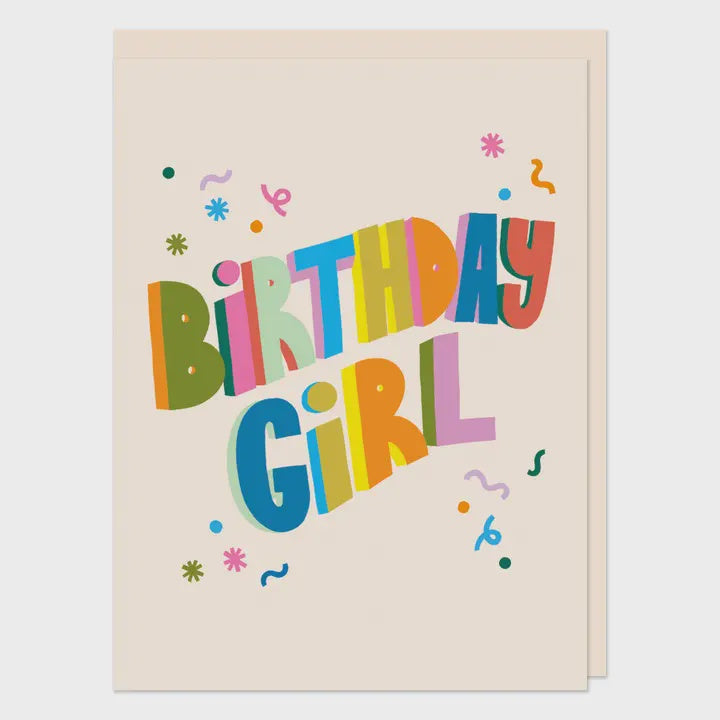 Birthday Card: Birthday Girl Multicolour - Raspberry Blossom