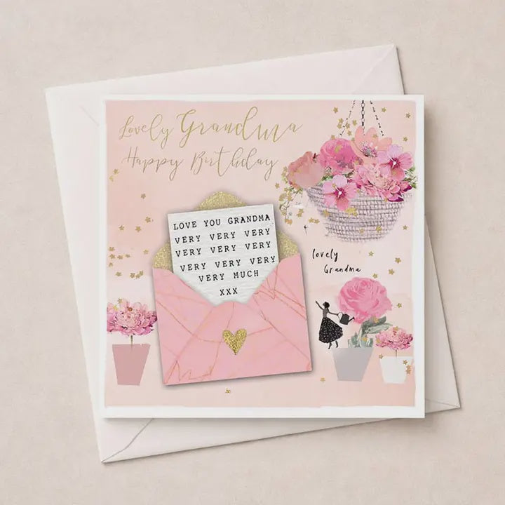 Grandma  Card: Lovely Gold Foil  - Hammond Gower