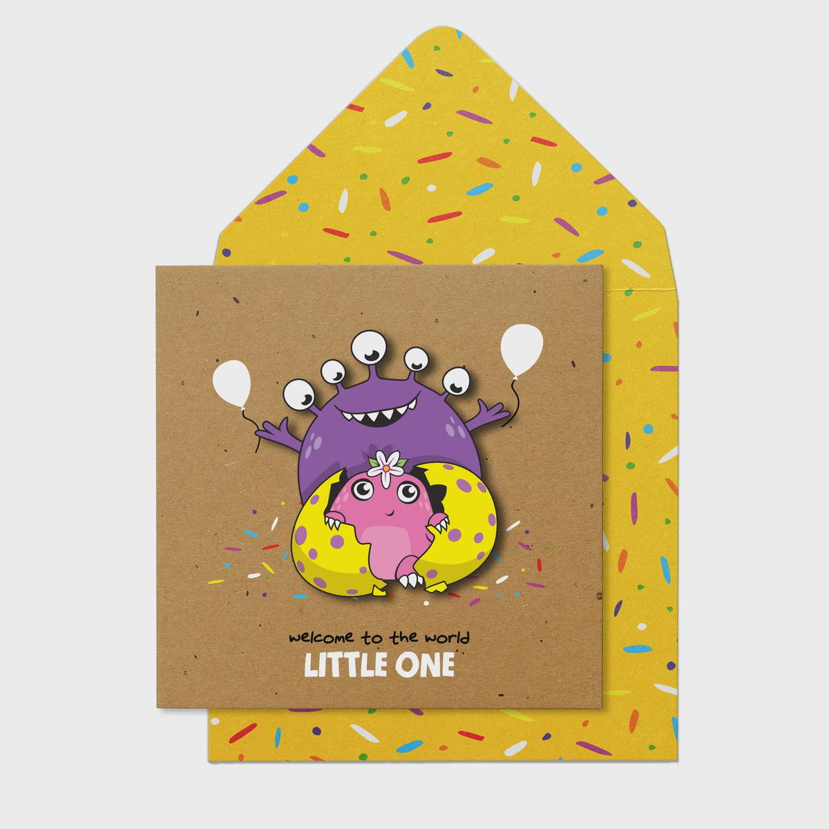 New Baby Card: Girl 3D Welcome to the World' Girl - Tache