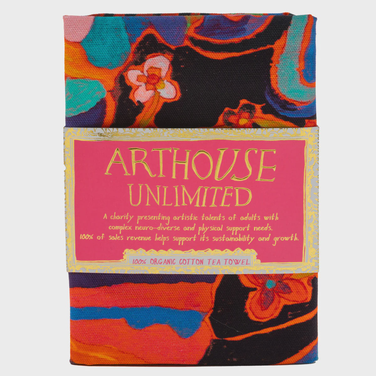 Tea Towel: Psychedelic Dreams  Organic Cotton - Multicolour - ArtHouse Unlimited