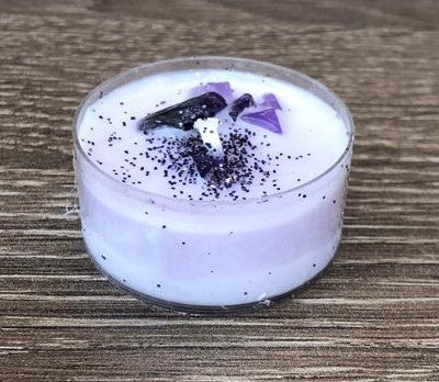 Tealight: Scented Soy Wax Crystals Lavender Amethyst - Lilac - Littlemore Candle Co