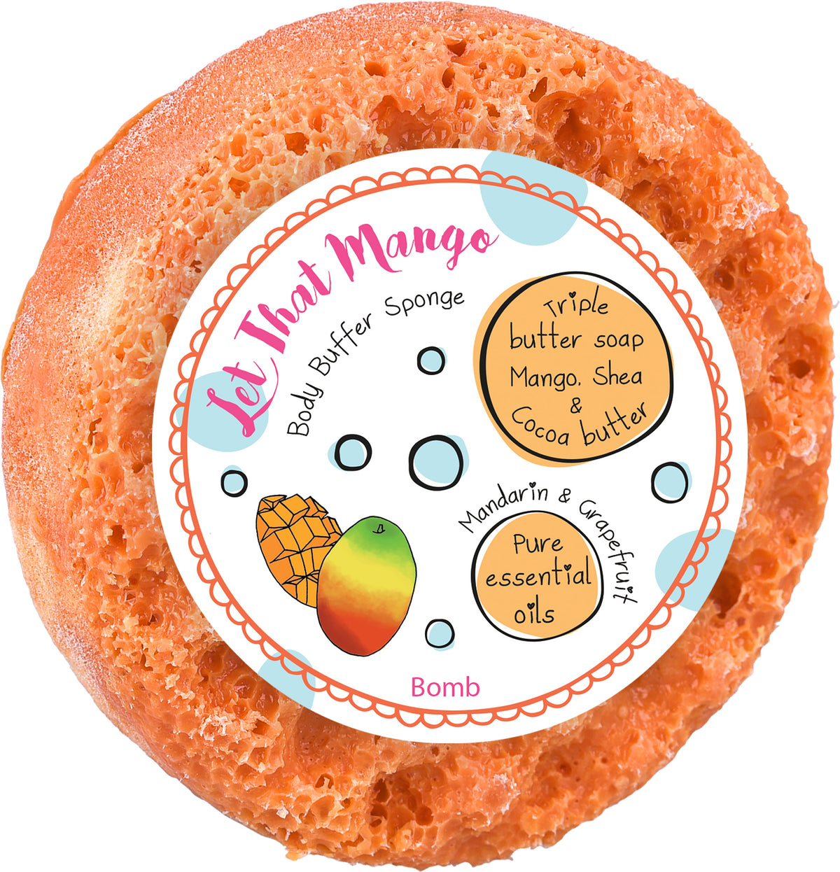 Body Buffer: Let That Mango  - ORANGE - Bomb Cosmetics