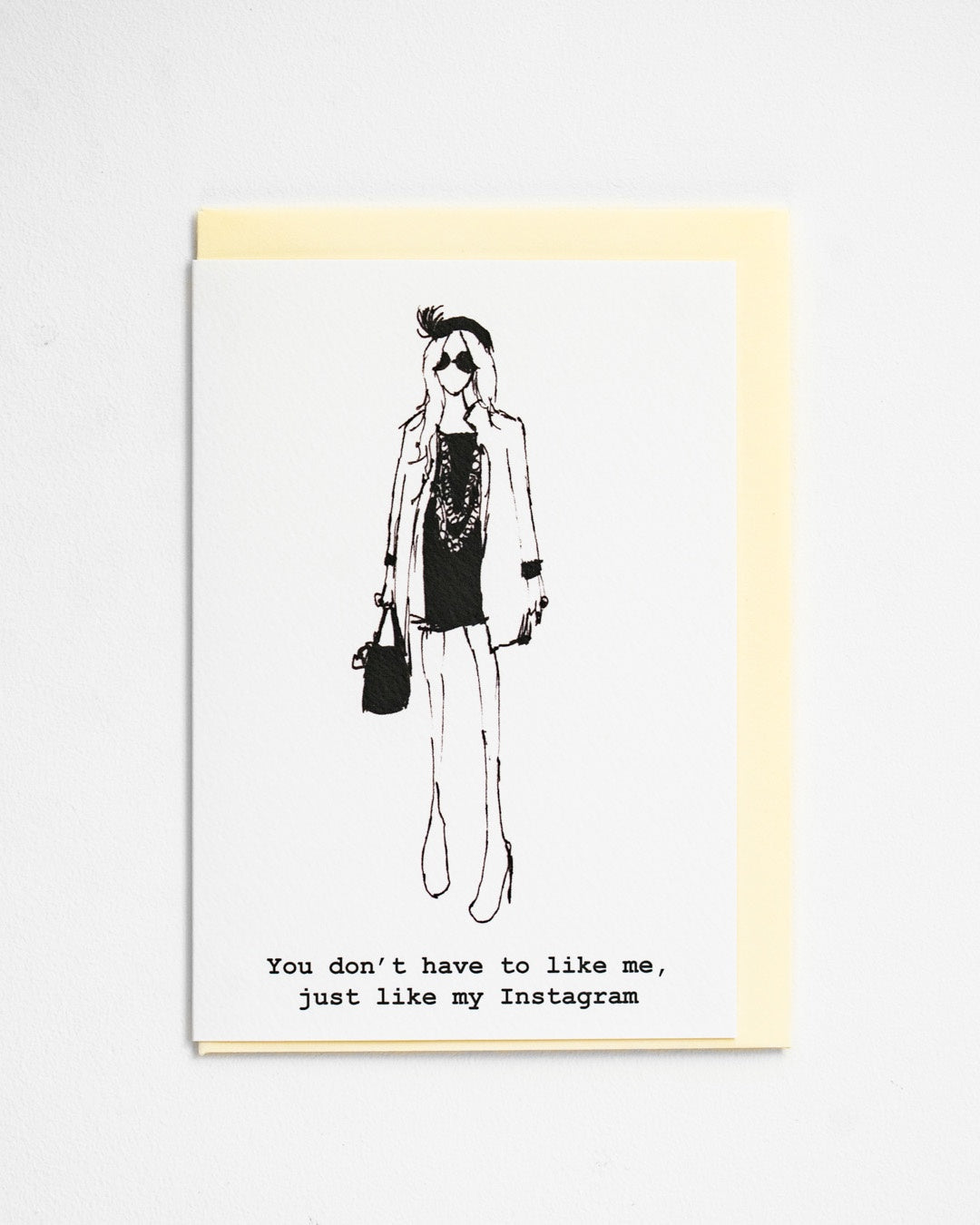 Card: Like My instagram - Black & White